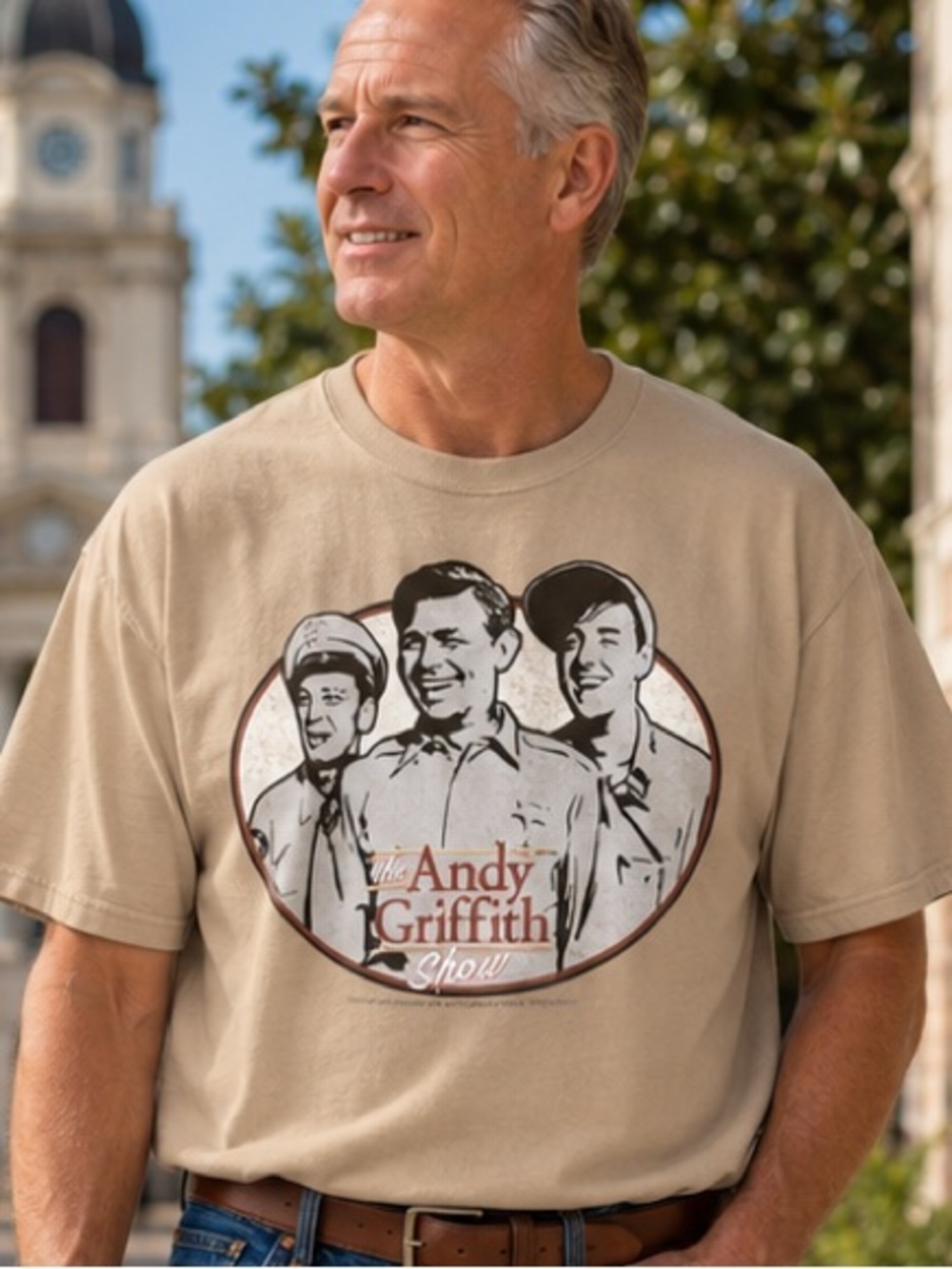 Television City The Andy Griffith Show 50 Years Graphic Tee Beige Men’s 2X